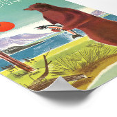 Alaska Vintage Reizen met Beer Poster (Hoek)