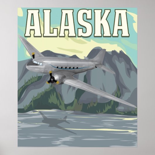 Alaska Vintage Travel Poster (Voorkant)