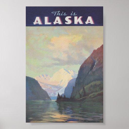 Alaska Vintage Travel Poster (Voorkant)