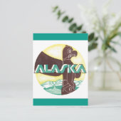 Alaska Vintage Travel Poster Briefkaart (Staand voorkant)