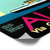 Alaska Vintage Travel Poster teruggezet (Hoek)