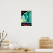 Alaska Vintage Travel Poster teruggezet (Keuken)