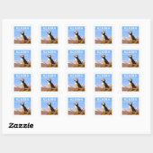 Alaska Vintage Vierkante Sticker (Vel)