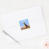 Alaska Vintage Vierkante Sticker (Envelop)