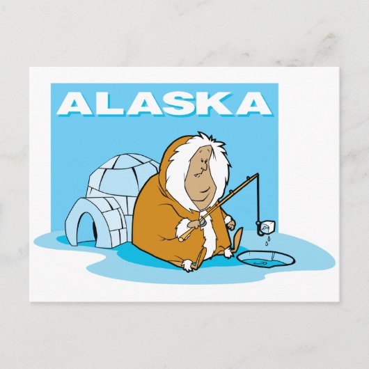 Alaska Vissen Briefkaart (Voorkant)