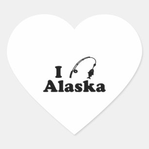 Alaska vissen hart sticker