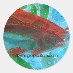 Alaska-vissticker Ronde Sticker