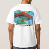 Alaska Vist expeditiekunst door Dawn T T-shirt (Achterkant)