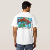 Alaska Vist expeditiekunst door Dawn T T-shirt (Achterkant volledig)