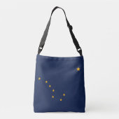 Alaska vlag, Amerikaanse staatsvlag Crossbody Tas (Achterkant)
