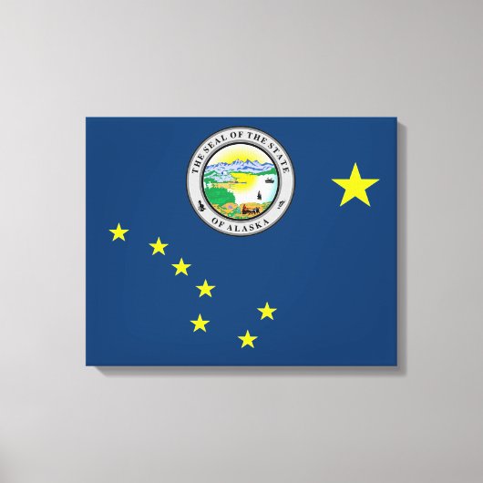 Alaska vlag canvas afdruk (Voorkant)