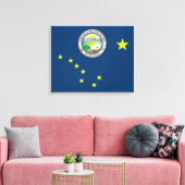 Alaska vlag canvas afdruk (Insitu (Woonkamer))