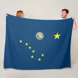 Alaska vlag fleece deken