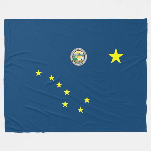 Alaska vlag fleece deken (Voorkant (Horizontaal))