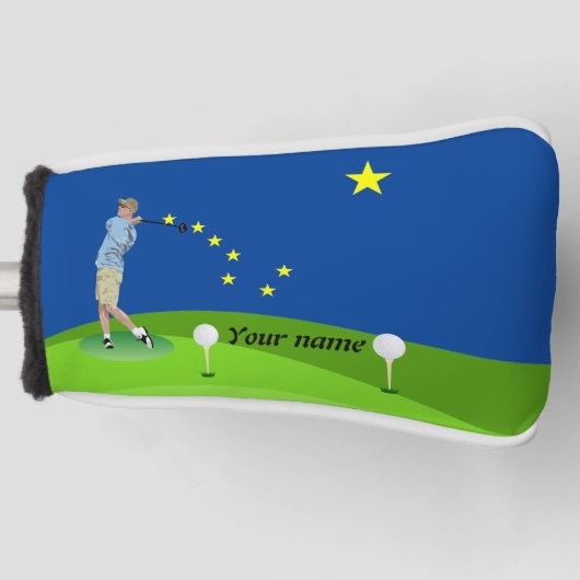 Alaska vlag golfheadcover (Voorkant)
