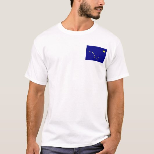 Alaska Vlag + Kaart T-shirt (Voorkant)