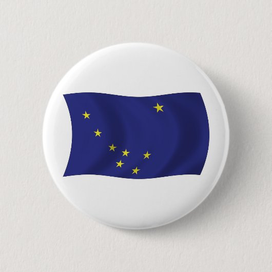 Alaska Vlag Knop Ronde Button 5,7 Cm (Voorkant)