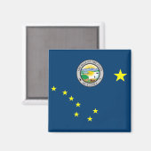 Alaska vlag magneet (Voorkant / Achterkant)
