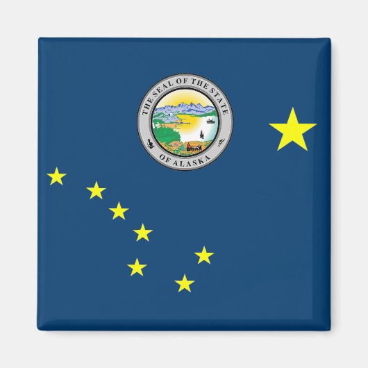 Alaska vlag magneet (Voorkant)