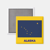 Alaska* Vlag magneet / Alaska Sjunker Magneten (Voorkant / Achterkant)