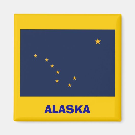 Alaska* Vlag magneet / Alaska Sjunker Magneten (Voorkant)