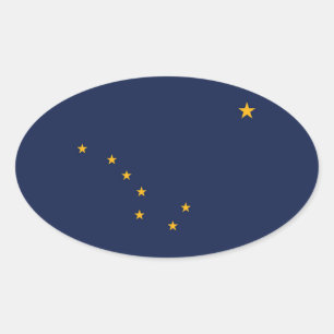 Alaska vlag ovale sticker
