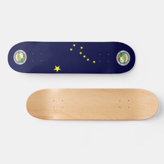 Alaska vlag persoonlijk skateboard (Horizontaal)