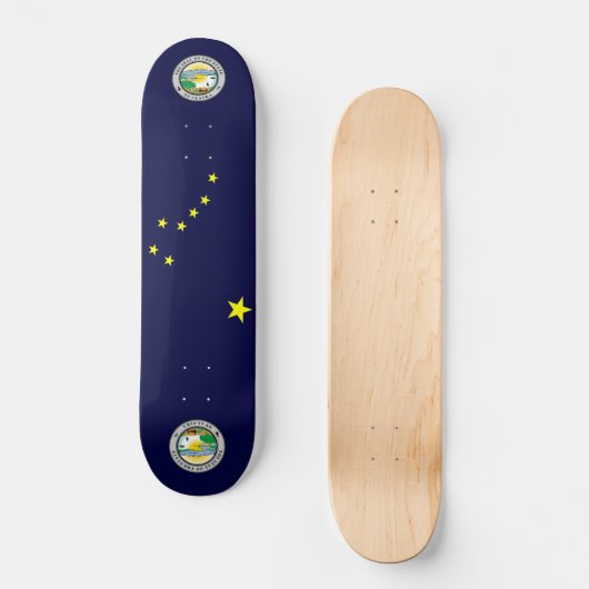 Alaska vlag persoonlijk skateboard (Voorkant)