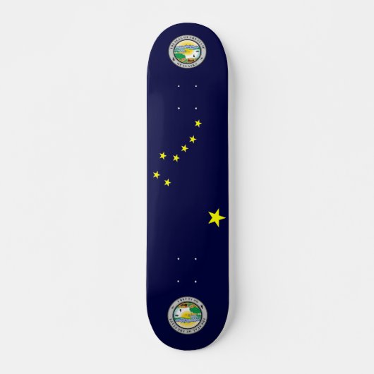Alaska vlag persoonlijk skateboard (Voorkant)
