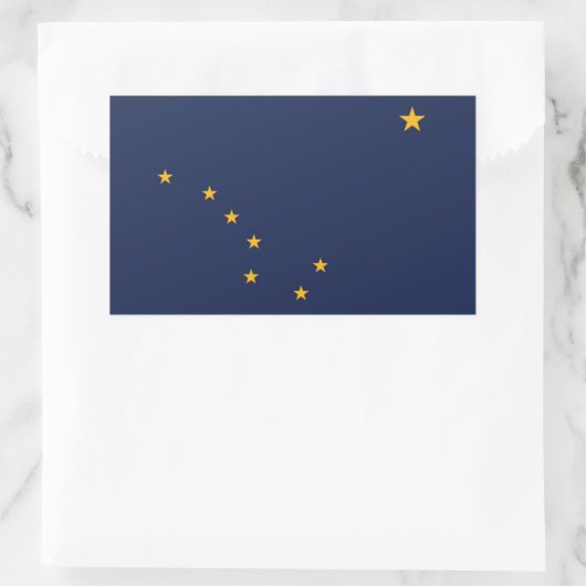 Alaska vlag rechthoekige sticker (Tas)