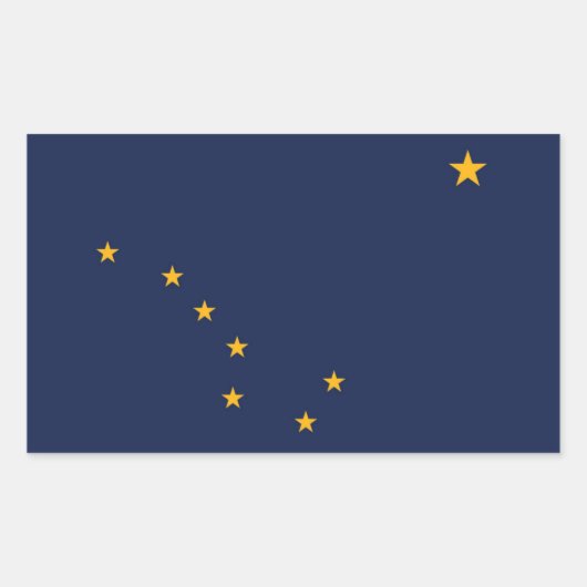 Alaska vlag rechthoekige sticker (Voorkant)