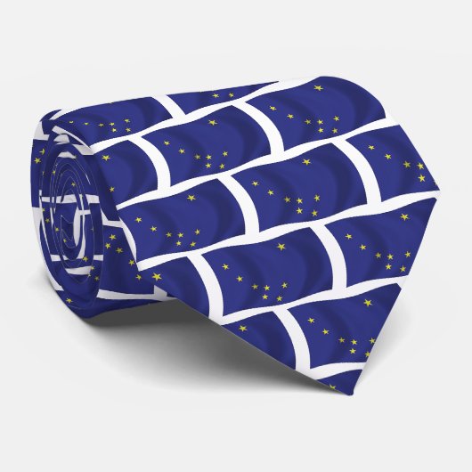 Alaska Vlag Stropdas (Opgerold)