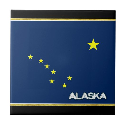Alaska vlag tegeltje (Voorkant)