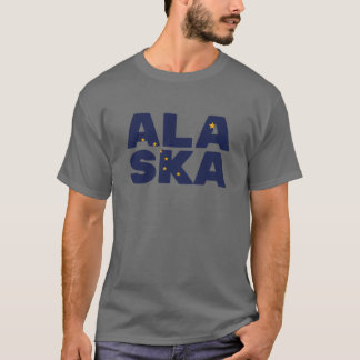 Alaska Vlag Tekst T-shirt