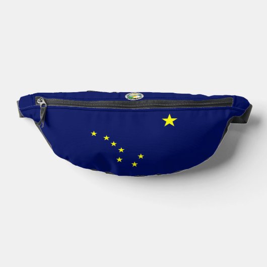 Alaska vlag-Zegel Heuptasje (Liggend)
