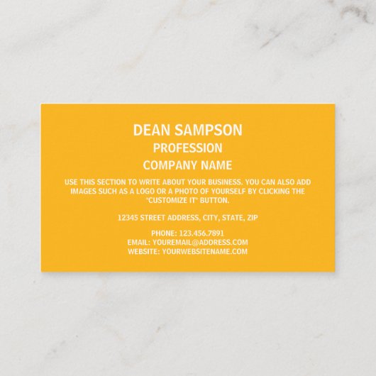 Alaska Vlag & Zegel, Vlag van Alaska Visitekaartje (Achterkant)