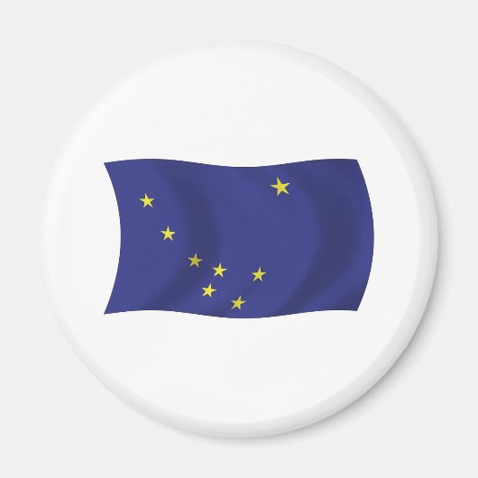 Alaska Vlagmagneet Magneet (Voorkant)