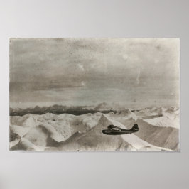 Alaska  vliegtuig Kustgebergte Poster