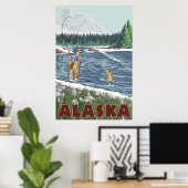 Alaska - Vliegvissers Poster (Thuiskantoor)