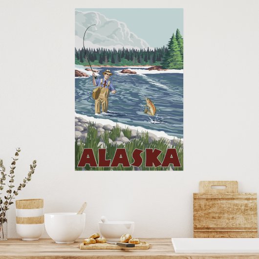 Alaska - Vliegvissers Poster (Keuken)