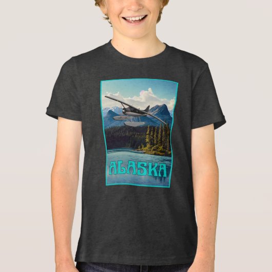 Alaska-vlottervliegtuig Tri-Blend Shirt (Voorkant)