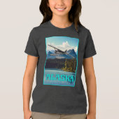Alaska-vlottervliegtuig Tri-Blend Shirt (Voorkant)