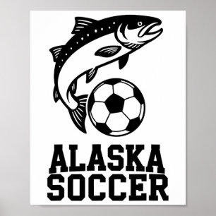 Alaska Voetbal Grafisch Zalm En Ll Sportontwerp Poster