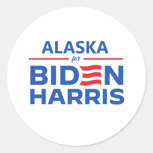 Alaska voor Biden Harris Ronde Sticker (Voorkant)