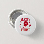 ALASKA VOOR DONALD TRUMP RONDE BUTTON 3,2 CM (Voorkant /achterkant)