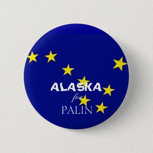 Alaska voor Palin Ronde Button 5,7 Cm (Voorkant)