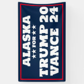 Alaska voor Trump Vance 2024 Banner (Verticaal)