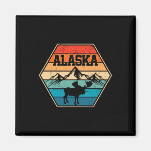 Alaska VS Berg Wandelen Retro Cadeau Magneet