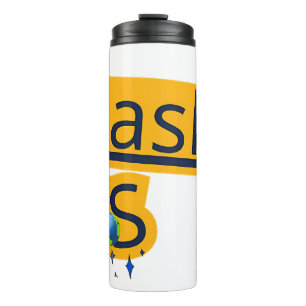 Alaska VS De Wereld - Krachtig Retro College Grafi Thermosbeker