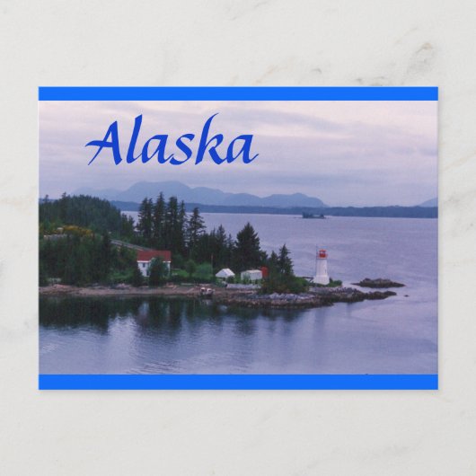 Alaska Vuurtoren Briefkaart (Voorkant)
